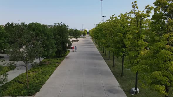 People Walking Park