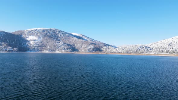 Abant Lake frozen, frozen lake