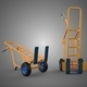 Quad Wheel Hand Truck Cart Fork Tilt Stand Castor Barrow Manual - 3DOcean Item for Sale