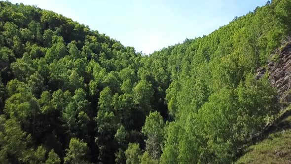 Lake Baikal Oldest. Railways Russia Siberia. Mountains Pine Forest Summer Sun Shines Blue Water