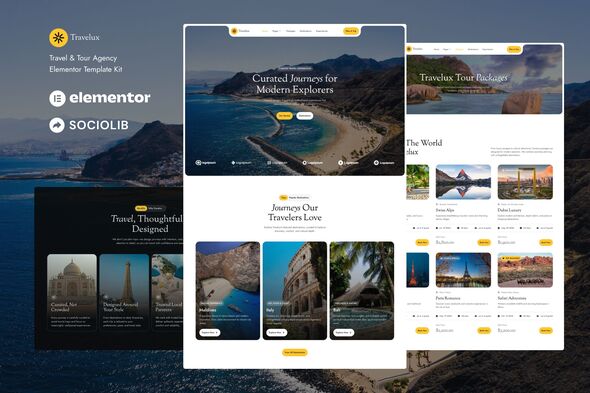 Travelux - Travel & Tour Agency Elementor Template Kit