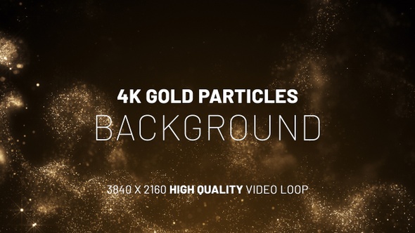 Gold Particles 4K Background