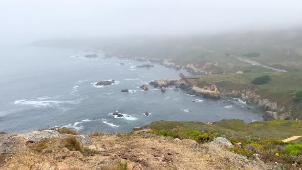 Beautiful and rugged coastline of Big Sur California