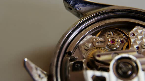 Close-up of clock parts