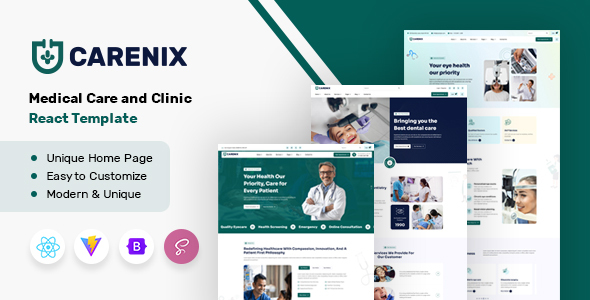 Carenix - Medical Care and Clinic React Template
