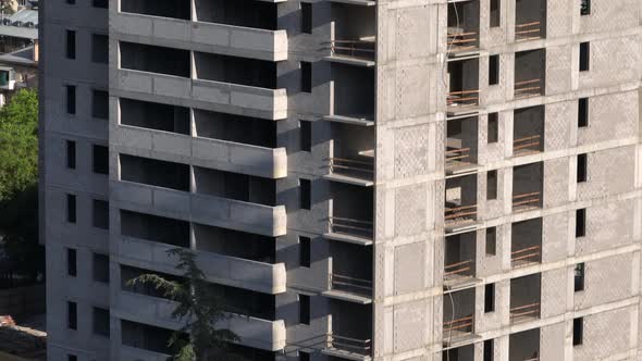 Construction of a residential buildings in the center of Tbilisi city