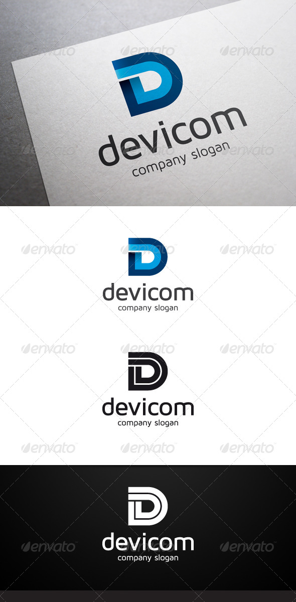 Devicom D Letter Logo