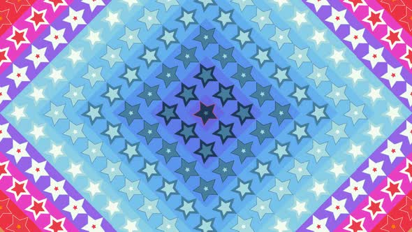 Colourful Star Abstract Background Loop 02