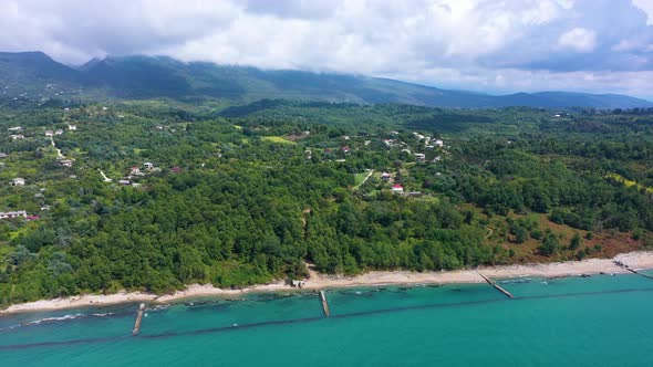 The Black Sea Coast From the Height of the Flight