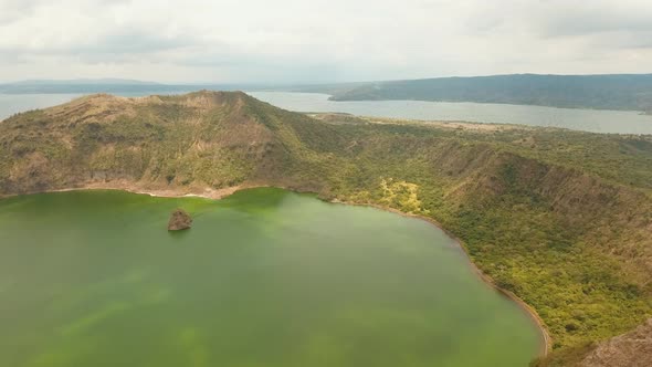 Landscape, Volcano, Mountains and Lake