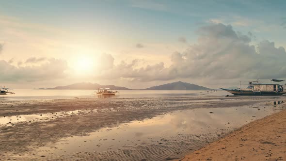 Beach Sunset on Tropical Island