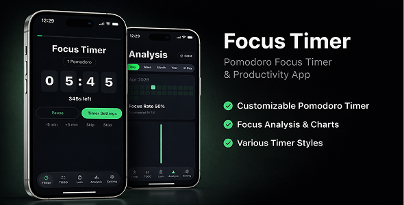 Focus Flash – Productivity & Pomodoro App & Google Admob Ads