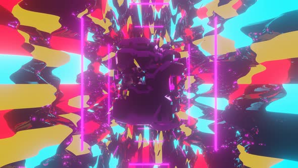 Abstract VJ Loop with Pulsating Shapes