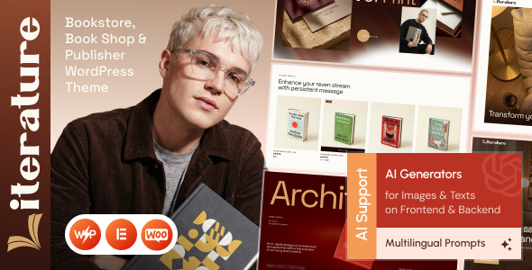 Literature - Book Store, Publisher & Bookshop WordPress Theme