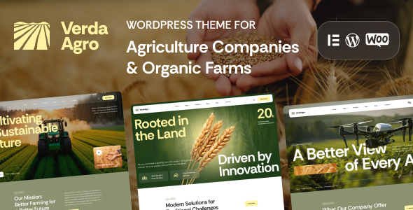 VerdaAgro - Agriculture Companies & Organic Farms WordPress Theme