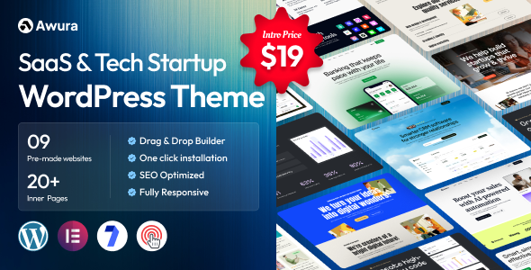 Awura - SaaS & Startup WordPress Theme