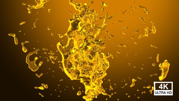 Oil Ball Splash Collision 4K alt