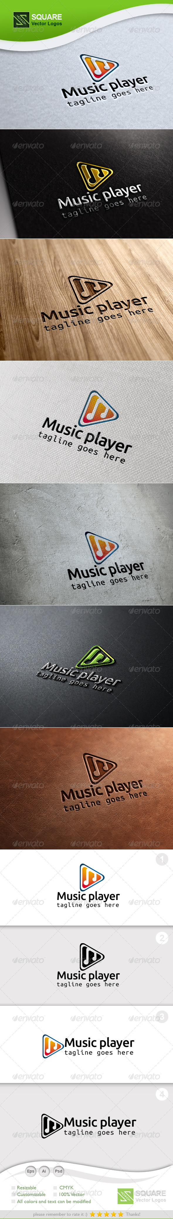 Music, Play Vector Logo Template