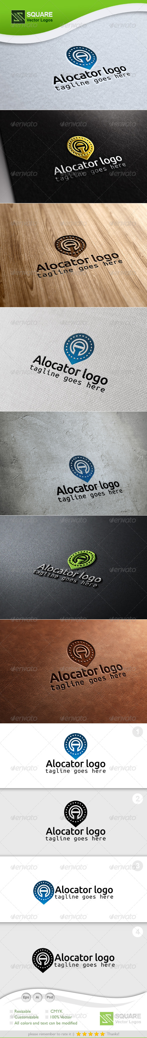 A, Locator Vector Logo Template
