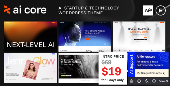 AI Core - AI Startup & Technology WordPress Theme