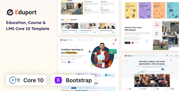 Eduport - ASP.NET Core 10 & Core MVC LMS, Education and Course Template