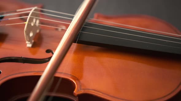 Brown Classical Violin in a Case