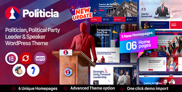 Politicia - Politician & Speaker WordPress Theme