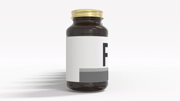 FOLATE Text on the Labels of Medical Bottles alt