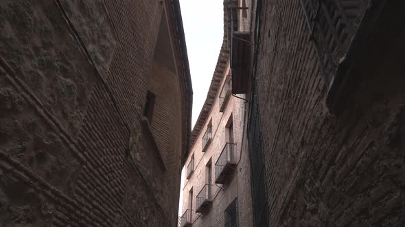 Low angle of old buildings