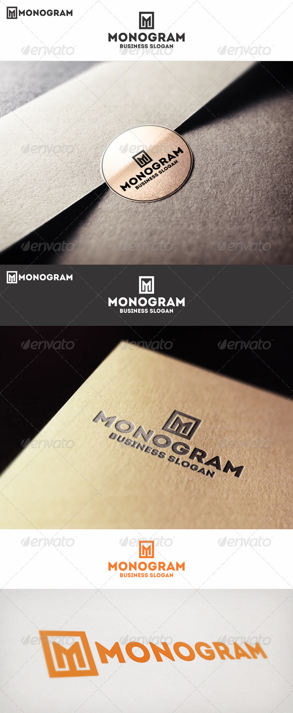 Monogram M Logo Letter