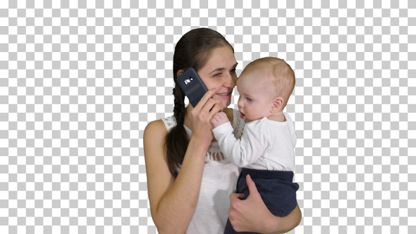 Motherhood multi-tasking, family and, Alpha Channel