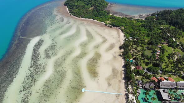 Beautiful high view of nature with sea ocean