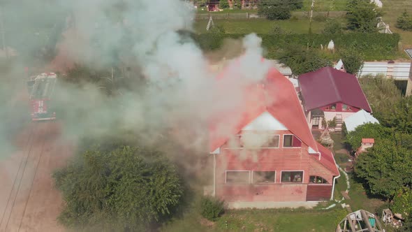 Flight Over a Burning House