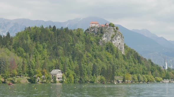 Bled Castel  UHD Hyperlapse Slovenia Lake Iconic Landscape