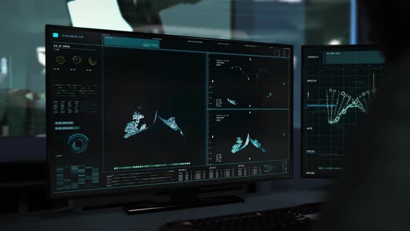 Examining the lung cancer cells for research of disease treatment at laboratory alt