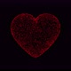 Red Hearts on Black Background Abstract Particles Animated Background  Valentine's Day Love - VideoHive Item for Sale