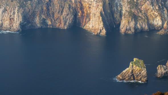 Time Lapse of Slieve League Cliffs during a sunny summer day on the Wild Atlantic Way, county Donega