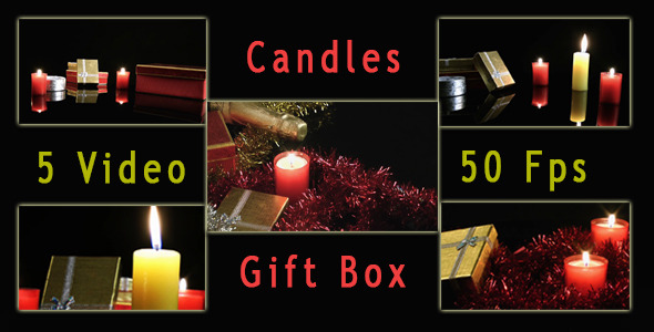 5 Video Candles and Gift Boxes