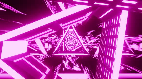 Pink Purple Triangles Bacgrkound Vj Loop For Party Travel HD