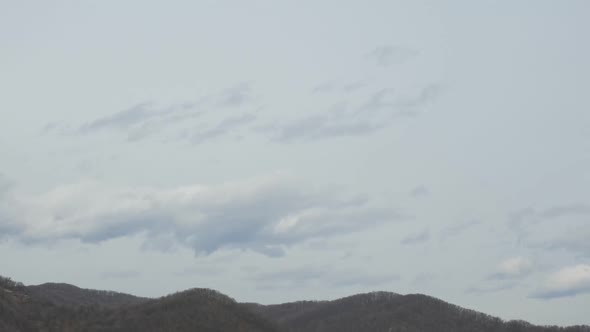 Cloud time lapse on spring season with rapid cloud formation