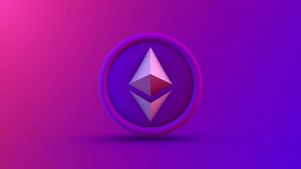 Ethereum Rotating Coin Looping Background 4K