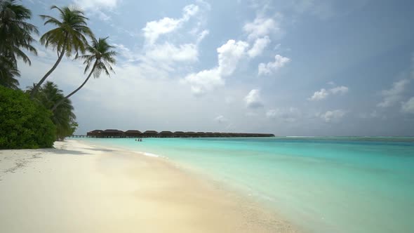 Beautiful sea ocean around Maldives Island