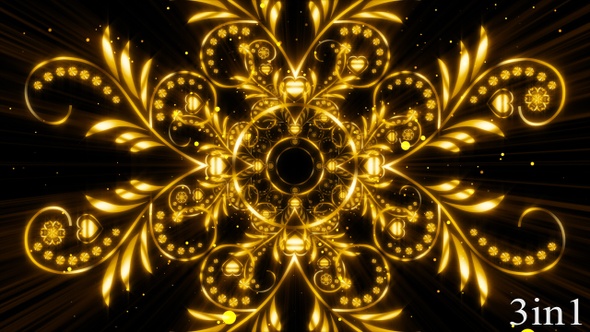Gold Floral Background 4 K