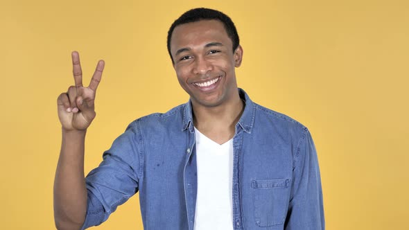 Victory Sign By Young African Man
