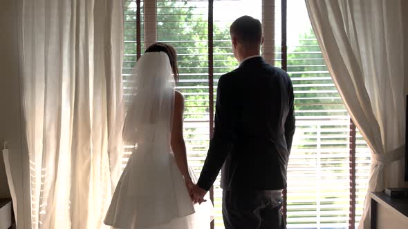 Wedding Couple Indoors.