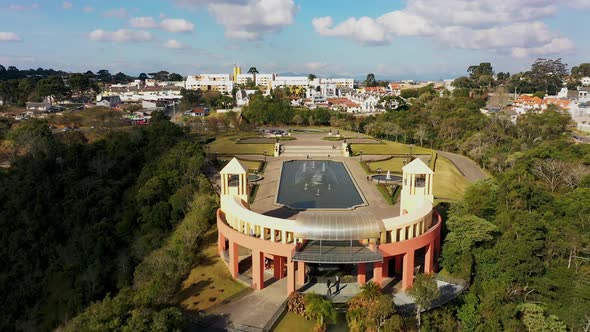 Downtown Curitiba Brazil. South region of Country. Aerial landscape of landmark city