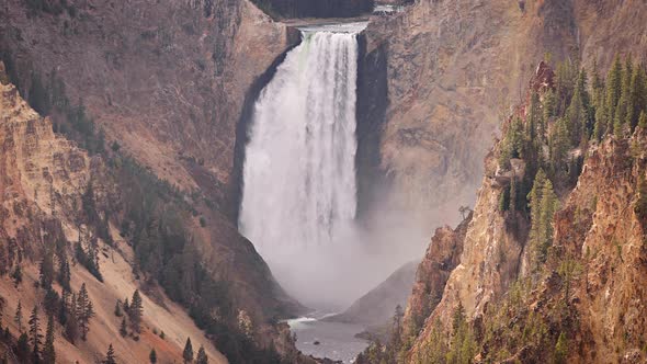 Lower falls on Yellowstone River, Yellowstone National Park