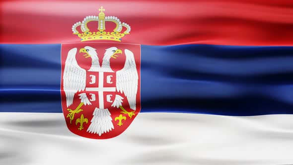 Serbia Flag Waving