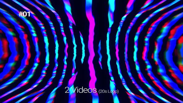 Trippy Neon Spiral Stripes VJ Art Pack