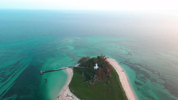 The Mexican Caribe seen from a drone